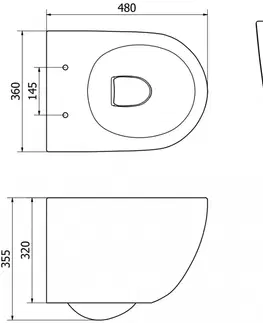 Záchody MEXEN - Lena Závesná WC misa Rimless vrátane sedátka s slow, Duroplast, cappuccino mat 30224064