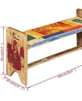 Lavice a stoličky Lavica recyklované drevo Dekorhome