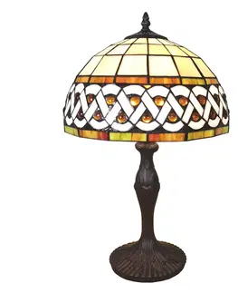 Stolové lampy Clayre&Eef Stolová lampa 5LL-6153; Ø 31 cm Tiffany štýl