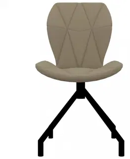 Jedálenské stoličky a kreslá Jedálenská stolička 2 ks umelá koža Dekorhome Sivá