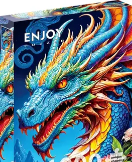 1000 dielikov Enjoy Puzzle Modrý drak 1000 Enjoy