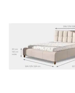 Postele Confy Dizajnová posteľ Layne 180 x 200 - 