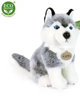Plyšové hračky RAPPA - Plyšový pes HUSKY sediaci 30 cm Eco-Friendly