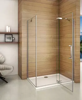Sprchovacie kúty H K - Obdĺžnikový sprchovací kút AIRLINE 90x80 cm s jednokrídlovými dverami s pevnou stenou SE-AIRLINE9080