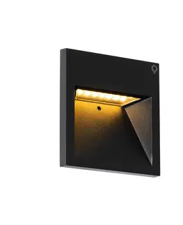 Vonkajsie nastenne svietidla Moderné nástenné svietidlo čierne vrátane LED - Gem 2