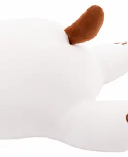 Plyšové hračky Plyšový psík, biela/hnedá/sivý pásik, 72cm, KINGO typ 1