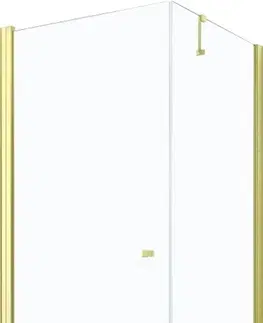 Sprchovacie kúty MEXEN/S - PRETORIA sprchovací kút 90x80, transparent, zlatá 852-090-080-50-00