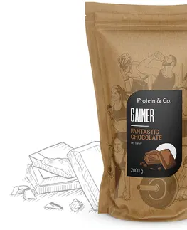 Sacharidy a gainery Protein&Co. Gainer 2kg PRÍCHUŤ: Chocolate Hazelnut