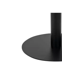 Konferenčné stolíky Norddan Okrúhly konferenčný stolík Kane 70 cm imitácia mramoru / čierny