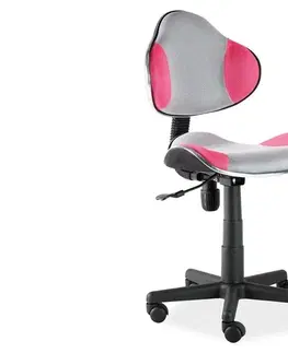 Kancelárske stoličky SK-G2 kancelárske kreslo, šedá, ružová