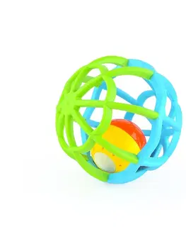 Interaktívne hračky BABY MIX - Interaktívna svietiaca a hrajúca hrkálka Balónik modrá