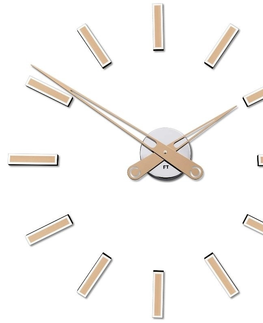 Hodiny Dizajnové nalepovacie hodiny Future Time FT9600CM Modular champagne 60cm