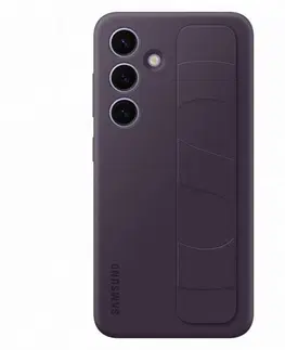 Puzdrá na mobilné telefóny Puzdro Silicone Grip Cover pre Samsung Galaxy S24, dark violet EF-GS921CEEGWW