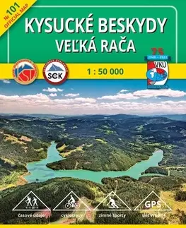 Turistika, skaly Kysucké Beskydy - Veľká Rača - TM 101 - 1: 50 000, 6. vydanie