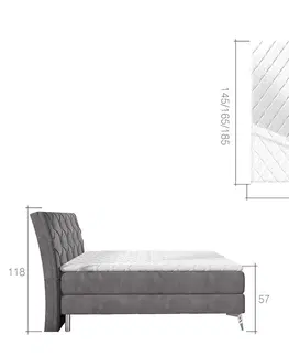 Postele NABBI Amika 140 čalúnená manželská posteľ s úložným priestorom biela