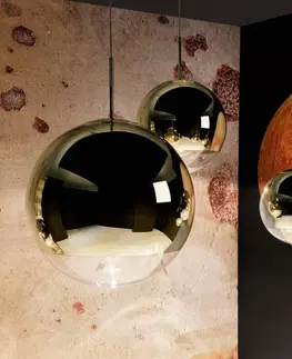 Závesné svietidlá Tom Dixon Tom Dixon Mirror Ball závesné LED Ø 50 cm zlatá