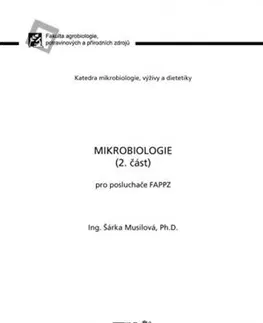 Pre vysoké školy Mikrobiologie (2. část) - Šárka Musilová