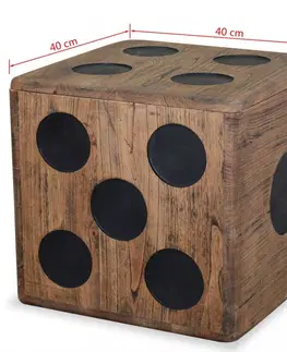 Úložné boxy Úložný box drevo Dekorhome