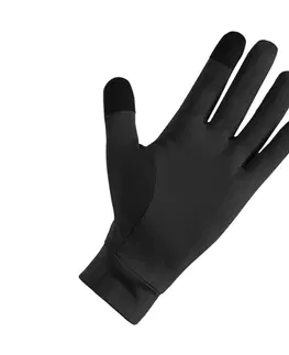 bežecké oblečenie Pánske/dámske dotykové bežecké rukavice Kiprun Warm+ 500 V2 čierne