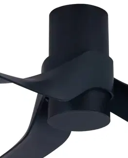 Stropné ventilátory so svetlom Beacon Lighting Stropný LED ventilátor Nautica, čierna