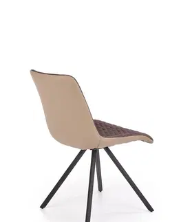 Jedálenské stoličky HALMAR K394 jedálenská stolička hnedá / béžová / čierna