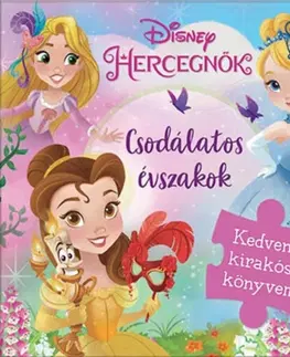 Leporelá, krabičky, puzzle knihy Disney Hercegnők – Csodálatos évszakok