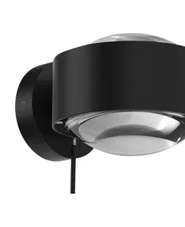 Bodové svetlá Top Light Puk Maxx Wall+ LED šošovky číre čierna matná/chróm