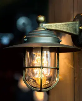 Vonkajšie nástenné svietidlá K.S. Verlichting Vonkajšie nástenné svietidlo Labenne z bronzu