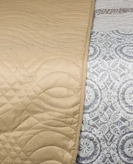 Prikrývky na spanie 4Home Prehoz na posteľ Circles béžová, 220 x 240 cm