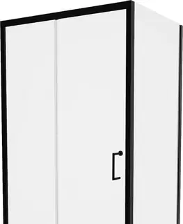Vane MEXEN/S - Apia Sprchovací kút 130x100 cm, transparent, čierna + vanička so sifónom 840-130-100-70-00-4070B