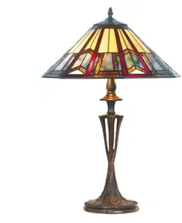 Stolové lampy Artistar Stolná lampa Lillie v štýle Tiffany