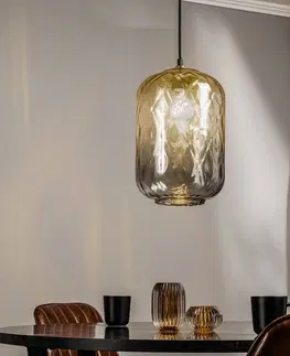 Závesné svietidlá Solbika Lighting Závesná lampa Tezeusz sklo, dymová sivá Ø 24 cm