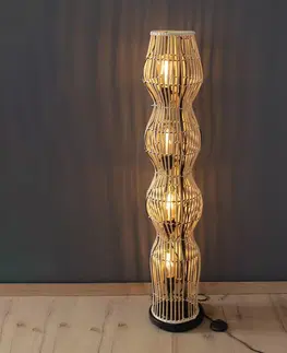 Stojacie lampy Eco-Light Bambusová podlahová lampa, prírodná