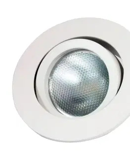 Vysokonapäťové zapustené svietidlá 230 V MEGATRON Zapustený LED prstenec Decoclic GU10/GU5.3 biely