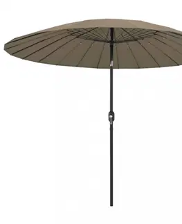 Slnečníky Záhradný slnečník s hliníkovou tyčou ø 270 cm Dekorhome Čierna