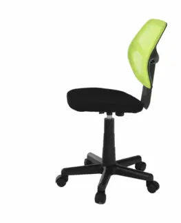 Kancelárske kreslá Otočná stolička, zelená/čierna, MESH