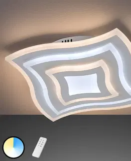Stropné svietidlá FISCHER & HONSEL LED stropné svietidlo Gorden s diaľkovým ovládačom
