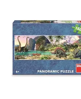 Od 100 dielikov Dino Toys Puzzle Dinosauri pri jazere 150 panoramic Dino