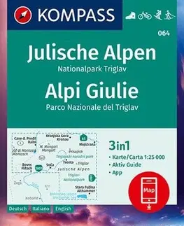 Európa Julische Alpen, Nationalpark Triglav (064) 1: 25 000