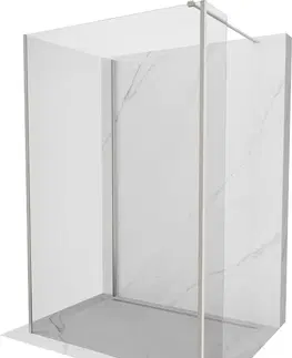 Sprchové dvere MEXEN/S - Kioto Sprchová zástena WALK-IN 120 x 100 x 40 cm, transparent, nikel kefovaná 800-120-100-221-97-00-040