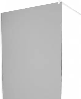 Sprchové dvere MEXEN/S - KIOTO Sprchová zástena WALK-IN 110 x 200, grafit 8 mm, biela 800-110-101-20-40