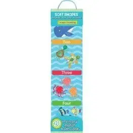 Vedomostné a edukatívne hry Ikids Soft Shapes Memory Match Cards - Ocean Counting