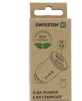 Dáta príslušenstvo CL adaptér Swissten 2x USB 4,8A, strieborný 20115100ECO