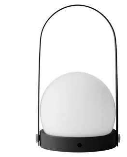 Stolové lampy Audo Copenhagen Audo Carrie LED lampa, nabíjateľná, čierna