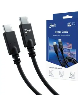 Dáta príslušenstvo 3mk Hyper Cable USB-C/USB-C 1m, 100W, čierny 3MK464550