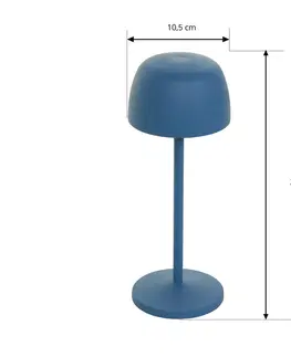Vonkajšie osvetlenie terasy Lindby Nabíjateľná stolová lampa Lindby Arietty LED, žltá/modrá/ružová sada 3 ks