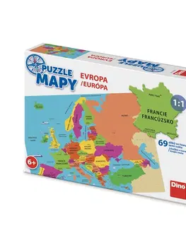 Do 99 dielikov Dino Toys Puzzle Mapy: Európa 69 Dino