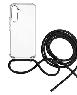 Puzdrá na mobilné telefóny FIXED Pure Neck so šnúrkou na krk pre Samsung Galaxy A54 5G, čierna FIXPUN-1085-BK