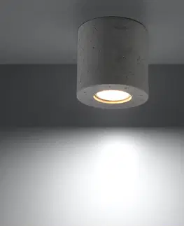 Bodové svetlá SOLLUX LIGHTING Stropné svetlo Ara ako betónový valec Ø 10 cm