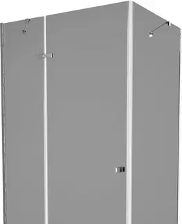 Vane MEXEN/S - Roma sprchovací kút 90x100 cm, grafit, chróm + čierna vanička so sifónom 854-090-100-01-40-4070